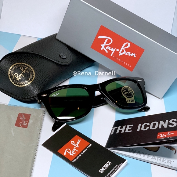 RayBan Wayfarer RB2140 Black New - Picture 12 of 16